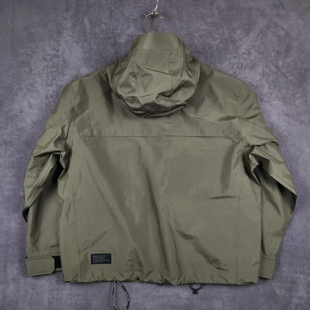 RLX Ralph Lauren Wading Jacket‎ Mens Medium Olive Green Water Repellent Hooded